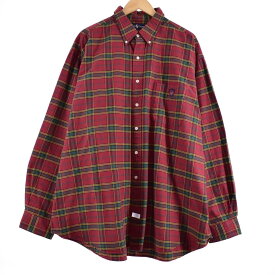 古着 ビックサイズ ラルフローレン Ralph Lauren The Big Shirt タータンチェック オックスフォード 長袖 ボタンダウンチェックシャツ メンズXXXL /eaa310786 【中古】 【230227】 【SS2403】