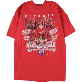 古着 90'S SPORT ATTACK NHL DETROIT RED WINGS デトロイトレッドウィングス スポーツプリントTシャツ USA製 メンズXL ヴィンテージ /eaa312315 【中古】 【230305】 【SS2309】