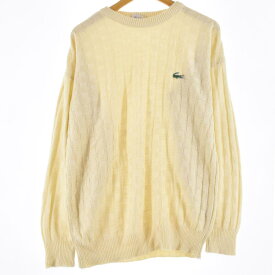 古着 70'S ラコステ LACOSTE CHEMISE フレンチラコステ コットンニットセーター フランス製 メンズL ヴィンテージ /eaa312560 【中古】 【230213】