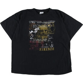 古着 JHK LEONARDO DA VINCI レオナルドダヴィンチ プリントTシャツ メンズXL /eaa313434 【中古】 【230510】 【SS2309】