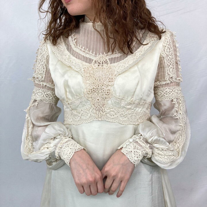 楽天市場】古着 70年代 UNKNOWN マキシ丈 長袖 ワンピース  