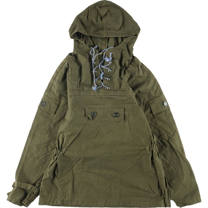 60s ユーロ ヴィンテージ アノラックパーカー カーキ スノーパーカー  