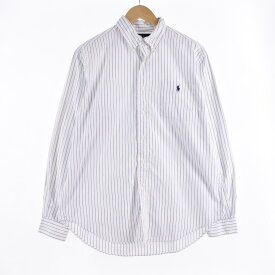 古着 ラルフローレン Ralph Lauren 長袖 ボタンダウンストライプシャツ メンズL /eaa314635 【中古】 【230303】