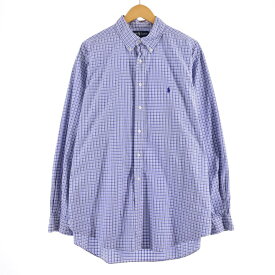 古着 ラルフローレン Ralph Lauren CLASSIC FIT クラシックフィット 長袖 ボタンダウンチェックシャツ メンズXXL /eaa316595 【中古】 【230312】 【SS2403】