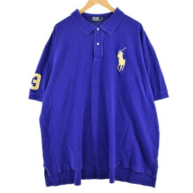 ＼50%OFF／古着 ビックサイズ ラルフローレン Ralph Lauren POLO by Ralph Lauren ミドルポニー 半袖 ポロシャツ メンズXXXL /eaa316950 【中古】 【230316】 【SS2406】