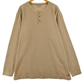 古着 ビッグサイズ カーハート Carhartt ヘンリーネック サーマルロングTシャツ メンズXXXL /eaa317043 【中古】 【230408】