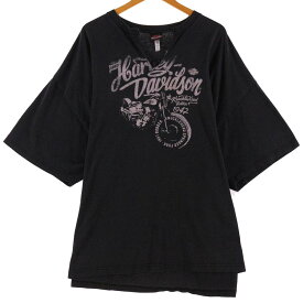 古着 ビッグサイズ ハーレーダビッドソン Harley-Davidson 雰囲気系 モーターサイクル バイクTシャツ フリーサイズ /eaa317457 【中古】 【230408】