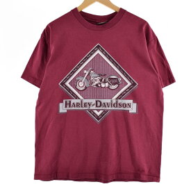 古着 90'S ハーレーダビッドソン Harley-Davidson 両面プリント モーターサイクル バイクTシャツ USA製 メンズL ヴィンテージ /eaa317470 【中古】 【230415】