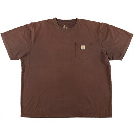 古着 ビッグサイズ カーハート Carhartt ORIGINAL FIT 半袖 ワンポイントロゴポケットTシャツ メンズXXXL /eaa320231 【中古】 【230907】