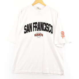 古着 リー Lee MLB SAN FRANCISCO GIANTS サンフランシスコジャイアンツ 袖刺繍 Vネック スポーツTシャツ メンズXL /eaa320728 【中古】 【230505】 【SS2309】
