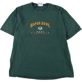 古着 90年代 リー Lee SPORT NFL GREEN BAY PACKERS グリーンベイパッカーズ SUPER BOWL XXX CAMPIONS スポーツTシャツ USA製 メンズXL ヴィンテージ /eaa321903 【中古】 【230312】 【SS2309】