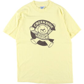 古着 80'S ヘインズ Hanes テディベア アニマルプリントTシャツ USA製 レディースL ヴィンテージ /eaa324657 【中古】 【230401】【エルル】