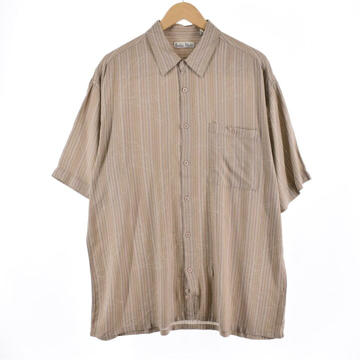 楽天市場】古着 Hollis River ストライプ柄 半袖 ボックスシャツ  