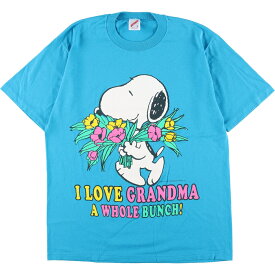 古着 80'S ジャージーズ Jerzees SNOOPY スヌーピー キャラクタープリントTシャツ USA製 メンズM ヴィンテージ /eaa329702 【中古】 【230423】