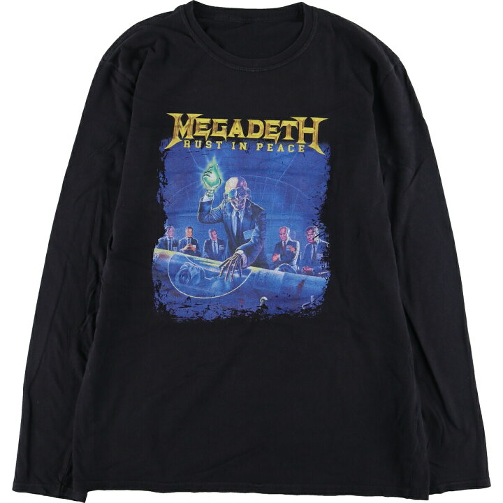 楽天市場】古着 MEGADETH メガデス ロングTシャツ ロンT メンズM 
