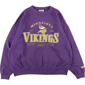 古着 90'S リー Lee NFL MINNESOTA VIKINGS ミネソタバイキングス スウェットシャツ トレーナー USA製 メンズXL ヴィンテージ /eaa335361 【中古】 【230917】 【SS2403】