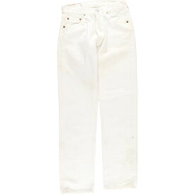 古着 90'S リーバイス Levi's リーバイス501 FOR WOMAN ホワイトデニム ストレート デニムパンツ USA製 レディースL(w28) ヴィンテージ /eaa339068 【中古】 【230604】【エルル】