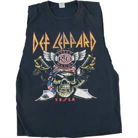 古着 ギルダン GILDAN DEF LEPPARD デフレパード 両面プリント ノースリーブ バンドTシャツ バンT メンズM /eaa342062 【中古】 【230609】