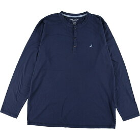 古着 ノーティカ NAUTICA SLEEPWEAR ヘンリーネック ロングTシャツ ロンT メンズXXL /eaa346012 【中古】 【230624】【エルル】