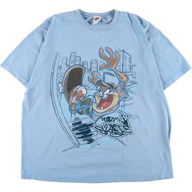 古着 ルーニーテューンズ LOONEY TUNES TASMANIAN DEVIL タズマニアンデビル キャラクタープリントTシャツ メンズXXL /eaa346089 【中古】 【230618】