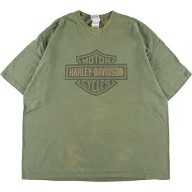 古着 ビックサイズ ヘインズ Hanes Harley-Davidson ハーレーダビッドソン モーターサイクル バイクTシャツ USA製 メンズXXXXL /eaa347402 【中古】 【230705】