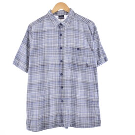 古着 パタゴニア Patagonia ORGANIC COTTON オーガニックコットン 半袖 チェックシャツ メンズL /eaa349347 【中古】 【230701】