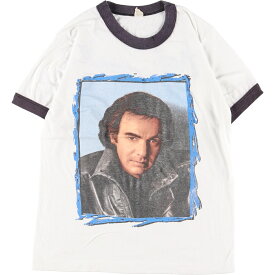 古着 90'S スクリーンスターズ SCREEN STARS NEIL DIAMOND ニールダイアモンド バンドTシャツ バンT リンガーTシャツ USA製 メンズS ヴィンテージ /eaa349533 【中古】 【230703】