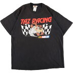 古着 90'S NASCAR LOONEY TUNES ルーニーテューンズ キャラクタープリントTシャツ USA製 メンズL ヴィンテージ /eaa350923 【中古】 【230709】