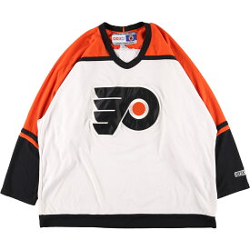 古着 CCM NHL Philadelphia Flyers フィラデルフィア フライヤーズ ホッケーシャツ メンズXXL /eaa351227 【中古】 【230722】