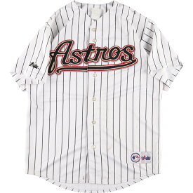 古着 マジェスティック majestic MLB HOUSTON ASTROS ヒューストンアストロズ ゲームシャツ ベースボールシャツ メンズL /eaa351706 【中古】 【230710】