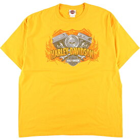 古着 ヘインズ Hanes Harley-Davidson ハーレーダビッドソン 両面プリント モーターサイクル バイクTシャツ メンズXL /eaa352917 【中古】 【230715】