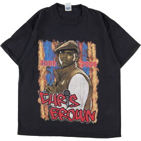 古着 00'S DELTA Chris Brown クリスブラウン TOUR 2006 両面プリント バンドTシャツ バンT ラップT メンズL /eaa354905 【中古】 【230716】