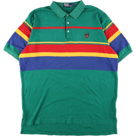 古着 ラルフローレン Ralph Lauren POLO by Ralph Lauren 半袖 ボーダー ポロシャツ メンズXL /eaa354931 【中古】 【230716】