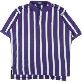 古着 ラルフローレン Ralph Lauren POLO by Ralph Lauren 半袖 ストライプ ポロシャツ メンズXL /eaa357258 【中古】 【230730】