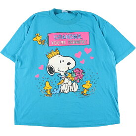 古着 80'S ジャージーズ Jerzees SNOOPY スヌーピー キャラクタープリントTシャツ USA製 メンズL ヴィンテージ /eaa358102 【中古】 【230730】