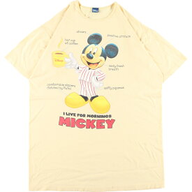 古着 ディズニー Disney MICKEY MOUSE ミッキーマウス キャラクタープリントTシャツ メンズXXL /eaa359813 【中古】 【230805】