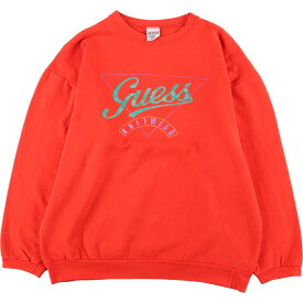 古着 90'S ゲス Guess KNITWEAR ロゴスウェット トレーナー USA製 メンズL ヴィンテージ /eaa361372 【中古】 【230812】