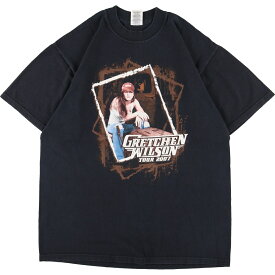 古着 ジャージーズ Jerzees GRETCHEN WILSON グレッチェン ウィルソン 両面プリント バンドTシャツ バンT メンズL /eaa362977 【中古】 【230825】