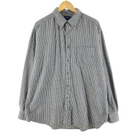 古着 ジェイクルー J.Crew 長袖 千鳥格子柄 ボタンダウン フランネルシャツ メンズXL /eaa363941 【中古】 【230822】【P2308】 【SS2403】