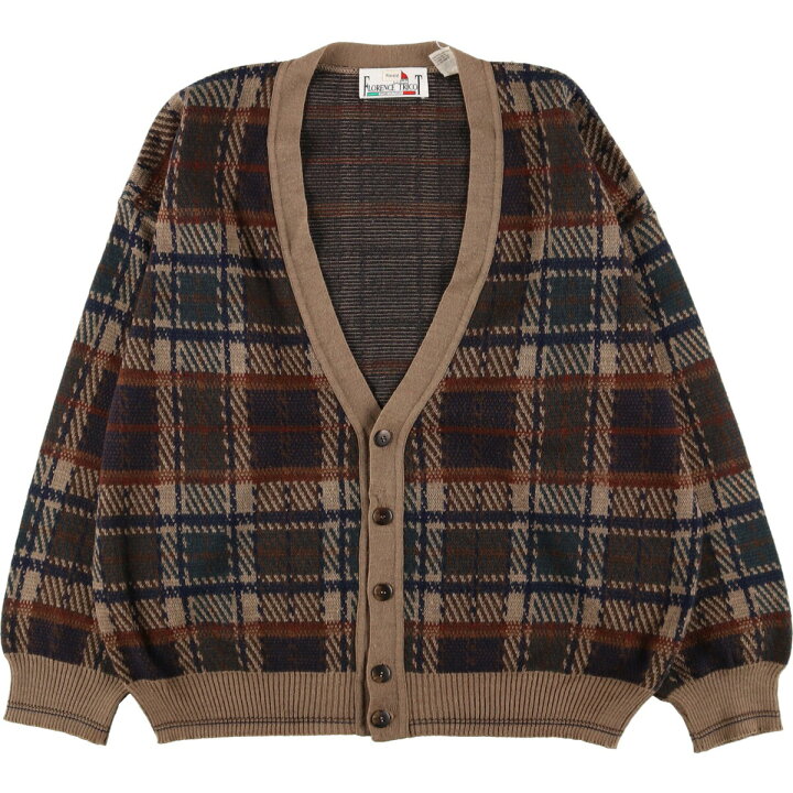 楽天市場】古着 FLORENCE TRICOT チェック柄 アクリルニット 