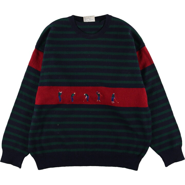 楽天市場】古着 Lyle&Scott ボーダー柄 ゴルフ柄 ラムウールニット