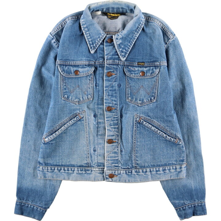 楽天市場】古着 70年代 ラングラー Wrangler 黒タグ デニムジャケット  