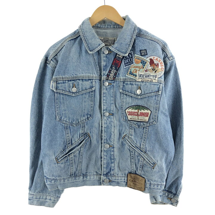 楽天市場】古着 CASUCCIJUNIOR ワッペンカスタム デニムジャケット G 