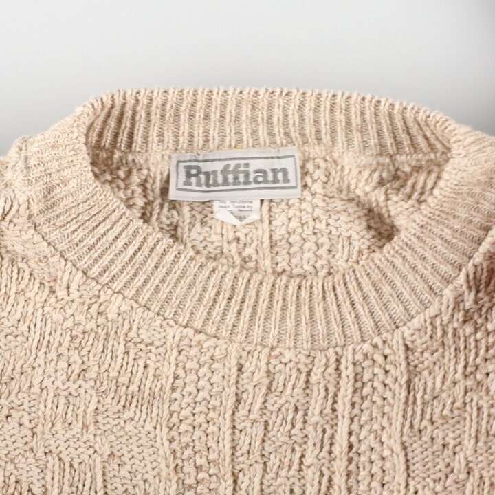 楽天市場】古着 Ruffian 総柄 コットンニットセーター USA製 メンズXL 