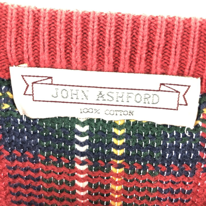楽天市場】古着 90年代 JOHN ASHFORD チェック柄 コットンニット 
