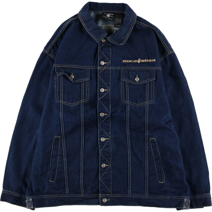 楽天市場】古着 ビッグサイズ 濃紺 ROCA WEAR デニムジャケット G 