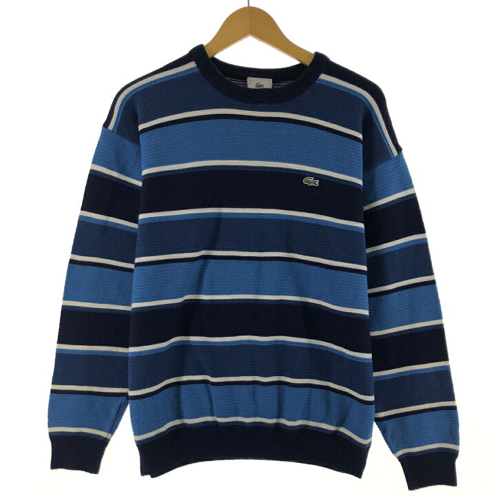 楽天市場】古着 ラコステ LACOSTE ボーダー柄 コットン×アクリルニット 