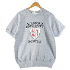 古着 80'S BASSETT WALKER STANFORD UNIVERSITY スタンフォード大学 半袖 カレッジスウェットシャツ トレーナー メンズL ヴィンテージ /eaa373511 【中古】 【230925】【P2308】