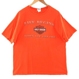 古着 ハーレーダビッドソン Harley-Davidson 両面プリント モーターサイクル バイクTシャツ メンズXL /eaa381914 【中古】 【240331】