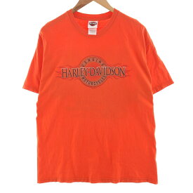 古着 00'S ハーレーダビッドソン Harley-Davidson HANES モーターサイクル バイクTシャツ USA製 メンズL /eaa382827 【中古】 【240420】